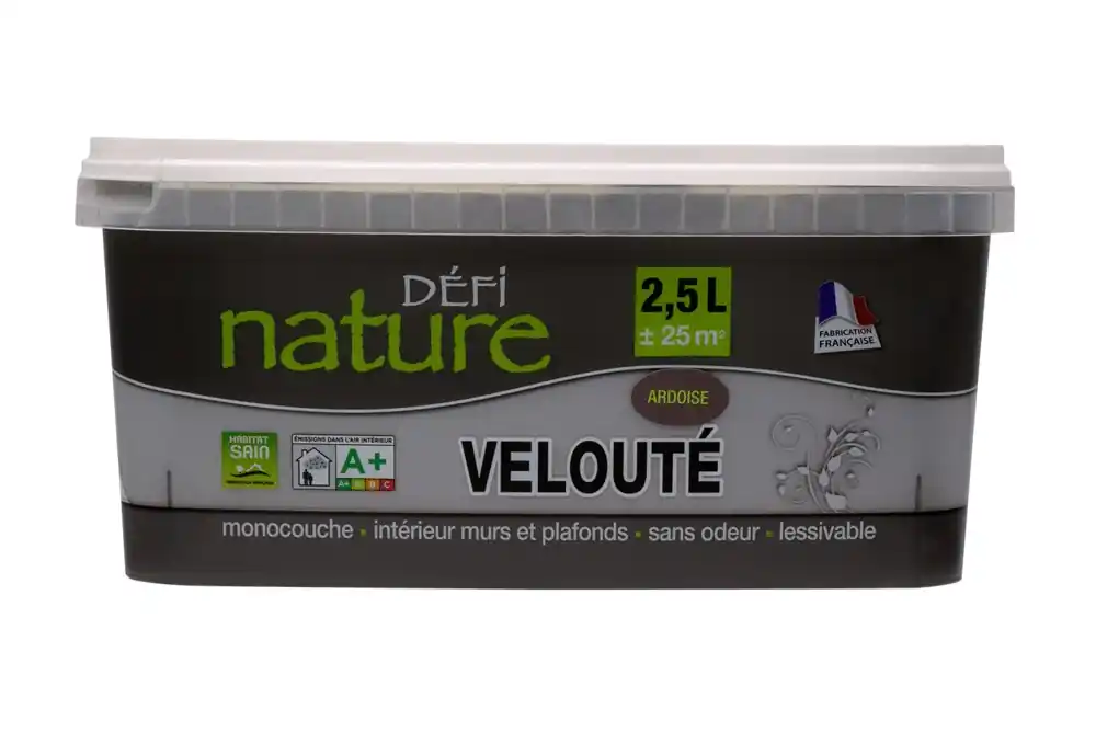 Peinture naturelle murale Ardoise velours 2,5 l - DEFI NATURE Meilleure Vente
