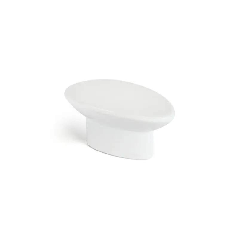 Marque Bouton de meuble ovale blanc 41 x 19 mm REI
