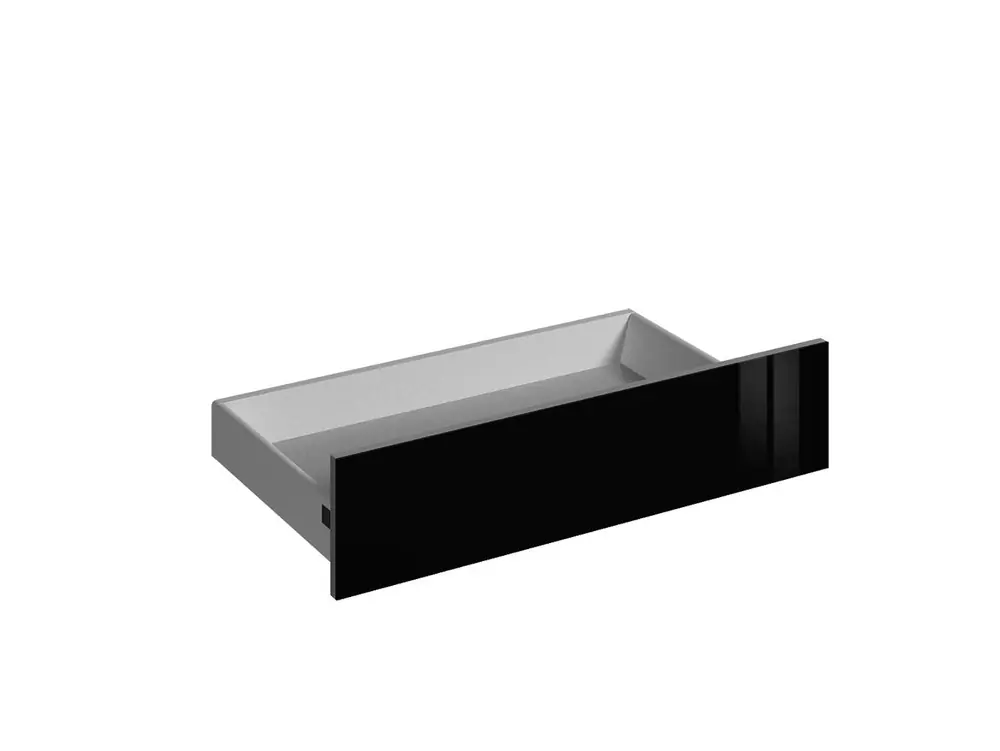 Prix Réduit Façade tiroir pour meuble de cuisine Cristal noir brillant 13,8 x 80 cm OFITRES