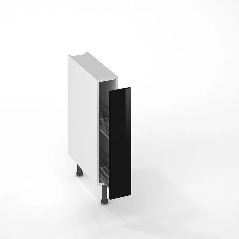 Offre Limitée Façade pour meuble range-épices Cristal noir brillant 70 x 15 cm OFITRES