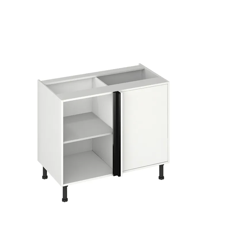 Fileur d‘angle pour meuble de cuisine Cristal noir brillant 70 x 4,6 x 4,6 cm OFITRES Meilleur Prix