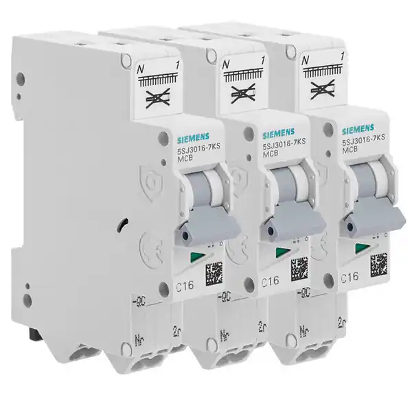 SIEMENS Lot de 3 disjoncteurs Auto P+N 16A Solde
