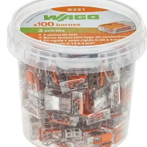 WAGO Bornes de connexion automatique S221 2 entrées par 100 (KNX) Jusqu'à Épuisement Des Stocks