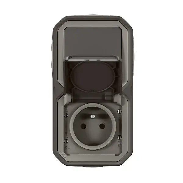 Petit Prix Prise Plexo va-et-vient 2P+T - Anthracite - IP55 LEGRAND