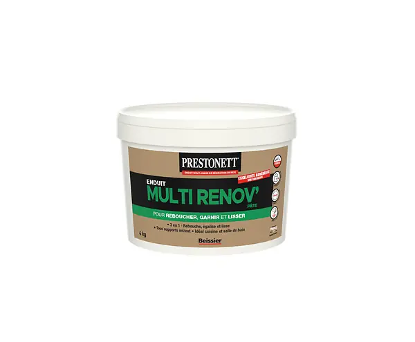 Bon Marché Enduit multi-usage pâte Multi-Renov Blanc 4Kg PRESTONETT