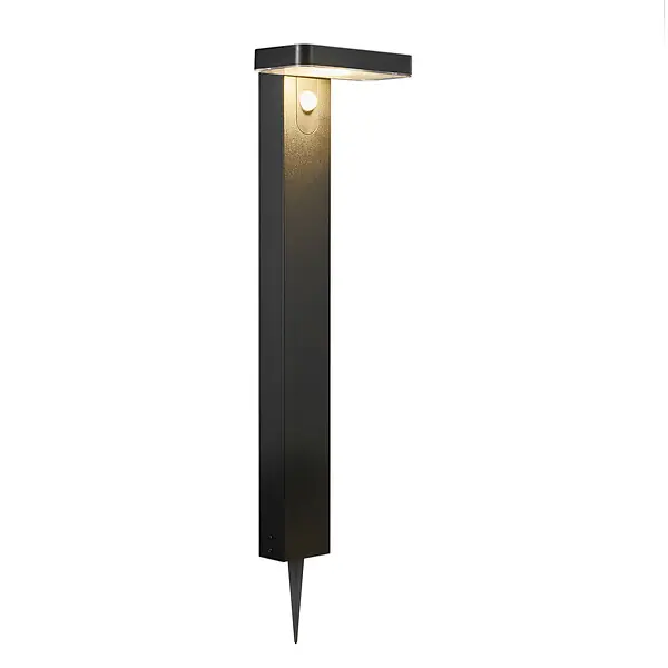 Marque Potelet solaire RICA carré - Acier inox - Noir - 380lm NORDLUX