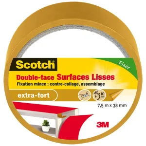 Adhésif Scotch double-face lisse 7.5 m x 38 mm - SCOTCH Livraison Express