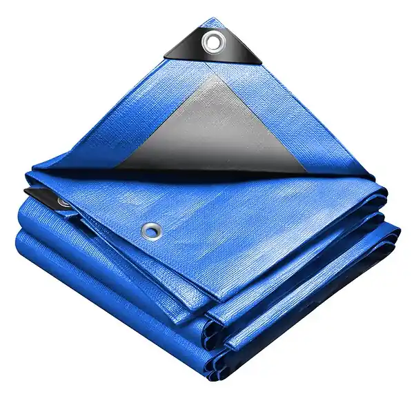 Bâche de Protection en Polyéthylène resistant et impermeable 240g/m² bleu 3x4m VOUNOT Bon Marché