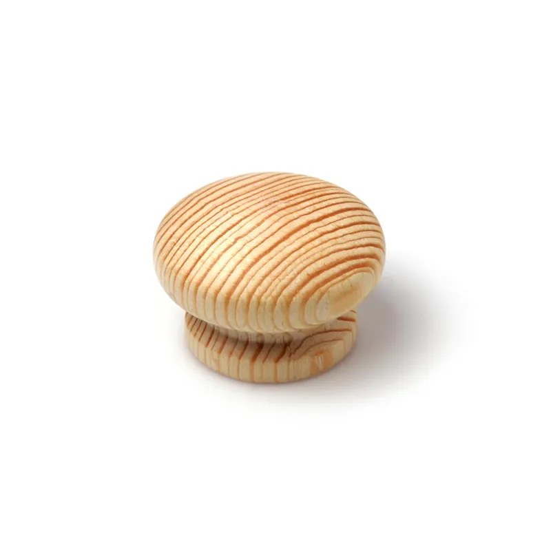 Bouton de meuble rond bois pin brut diamètre 44 mm REI Vente Directe
