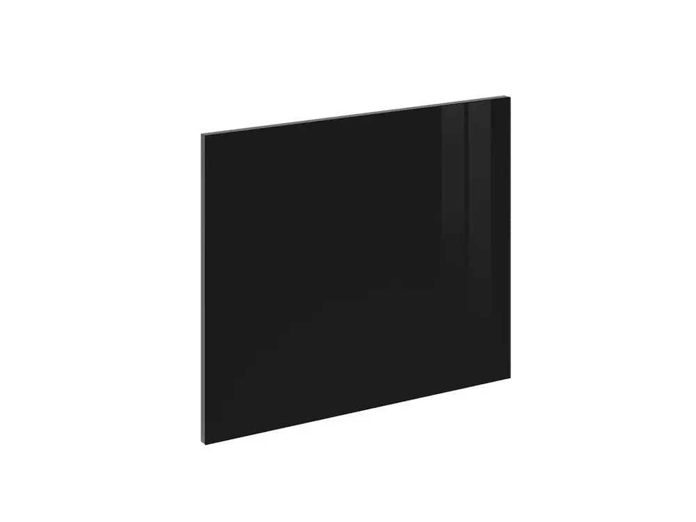 Pas Cher Porte pour meuble hotte de cuisine Cristal noir brillant 42 x 60 cm OFITRES