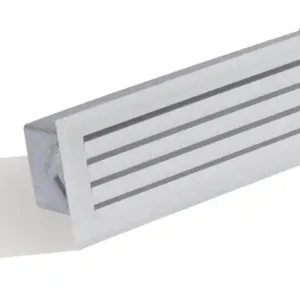 Grille de décompression 195 x 60 mm avec pré-cadre pour hotte de cheminée AUTOGYRE Dernier Modèle
