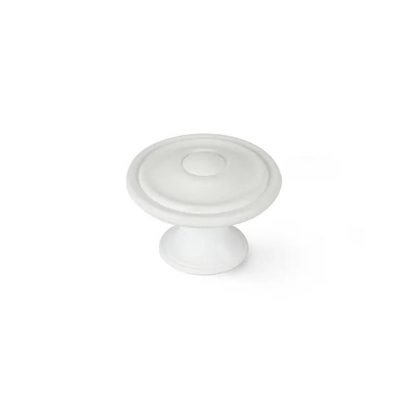 Bouton de meuble Lyonnais rond blanc diamètre 35 mm REI Must-Have
