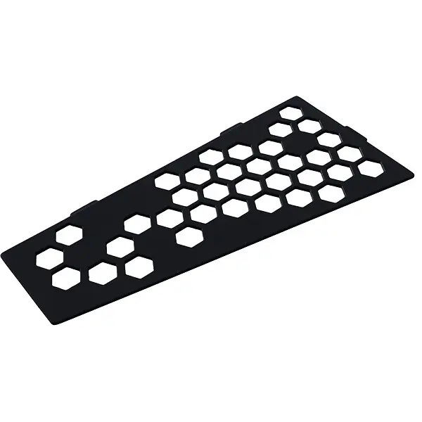 Etagère de douche en acier inox noir 26,2 x 12/7 cm x 2 mm - Rectangulaire design Hexagone - fixation sans perçage U-TILE Marque