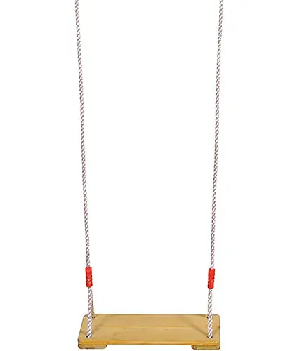 Offre Limitée Balançoire bois hauteur réglable 1 enfant - L.35xH.20xP.15cm CERLAND