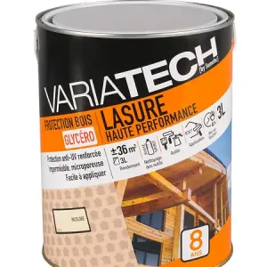 Lasure haute performance incolore - Satin - 3L VARIATECH Prix Choc