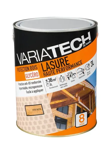 Lasure haute performance - Chêne moyen - 3L VARIATECH Vente Directe