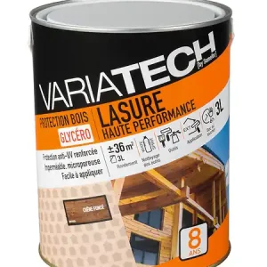 Bon Marché Lasure haute protection bois extérieur - Chêne foncé - 3L VARIATECH