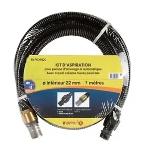 Kit aspiration 7m avec crépine laiton SPIDO Retour Gratuit