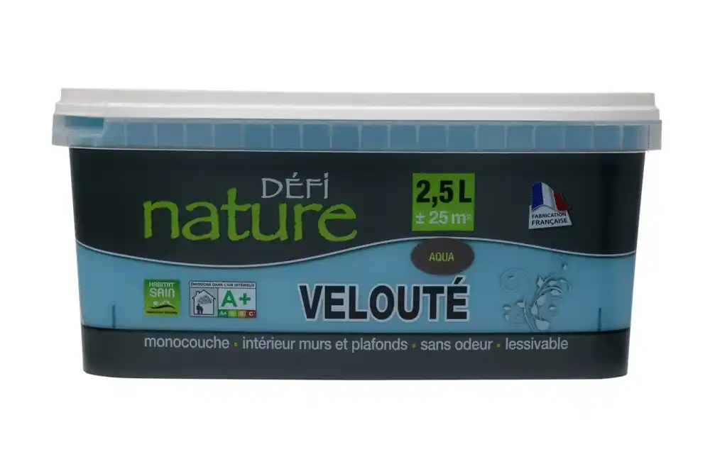 Peinture naturelle murale Aqua velours 2,5 l - DEFI NATURE Prix Cassé