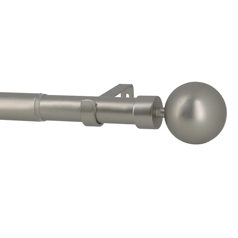 Produit De Marque Kit tringle à rideaux extensible en métal de 2 à 3.60 m diam 25 à 28 mm Finition Nickel mat - MOBOIS