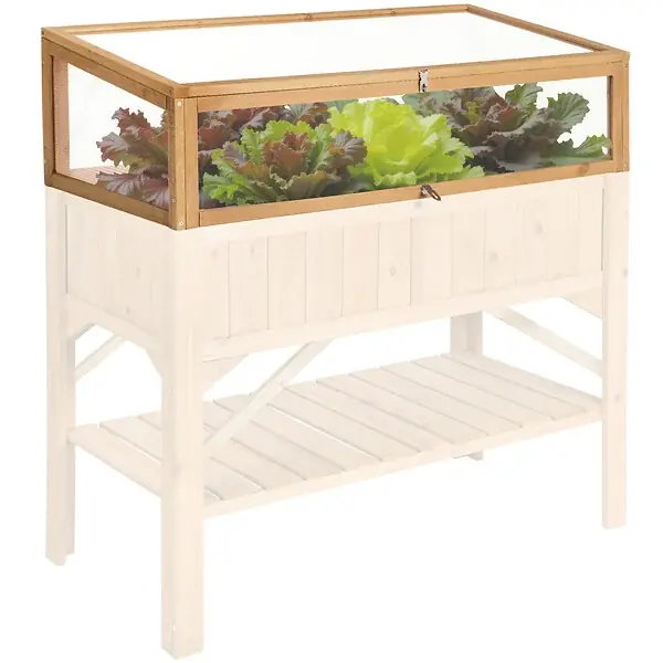 Serre Châssis de Jardin pour Carré Potager 115 x 53 x 34 cm marron TECTAKE Promotion
