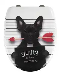 Abattant de WC Guilty dog duroplast WENKO Populaire