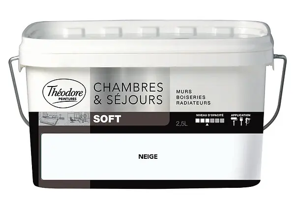 Peinture murale intérieure MG Soft Neige - 2,5L THEODORE PEINTURES Jusqu'à Épuisement Des Stocks
