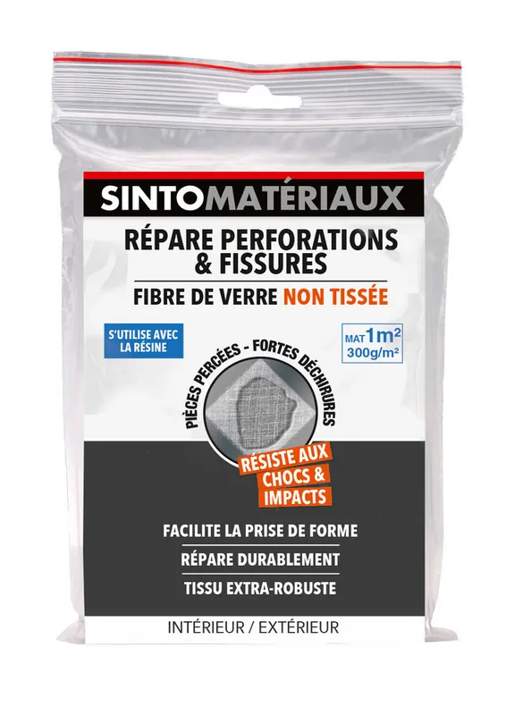 Prix Promo Tissu de réparation en fibre de verre mat non tissée 1 m2 SINTO