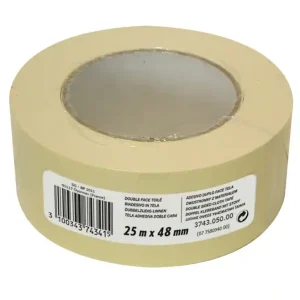 Adhésif double-face toile standard pour sols irréguliers 25 m x 48 mm Satisfait Ou Remboursé