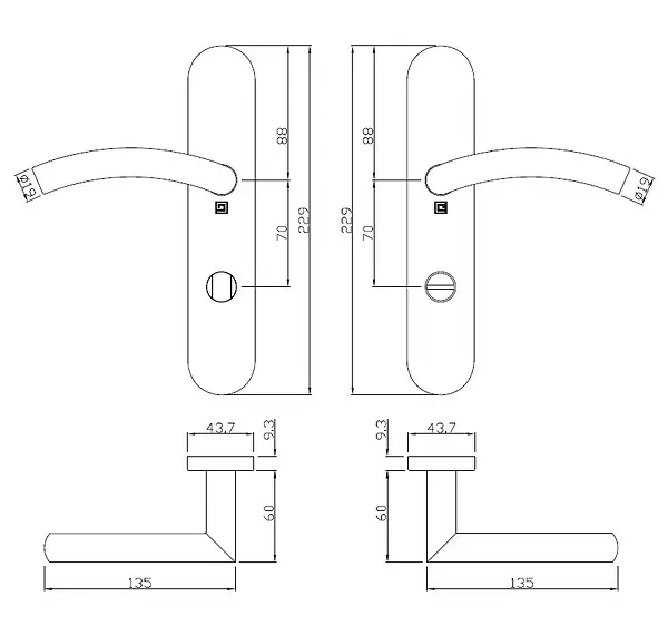 Ensemble sur plaques série JADE 1494 type condamnation à voyant finition inox brossé - HERACLES - B-INOX-SP18V Meilleur Prix