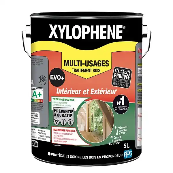 Paiement Sécurisé Traitement bois insecticide fongicide - XYLOPHENE EVO+ - Incolore - 5L