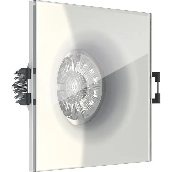 Satisfait Ou Remboursé Pack de 3 spots encastrables carrés aluminium blanc IP44 XANLITE