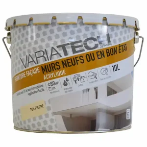 Vente Directe Peinture façade - Ton pierre - 10L VARIATECH