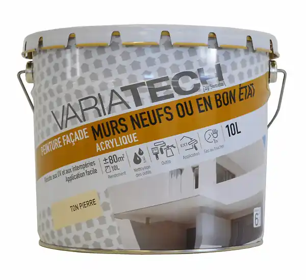 Vente Directe Peinture façade - Ton pierre - 10L VARIATECH