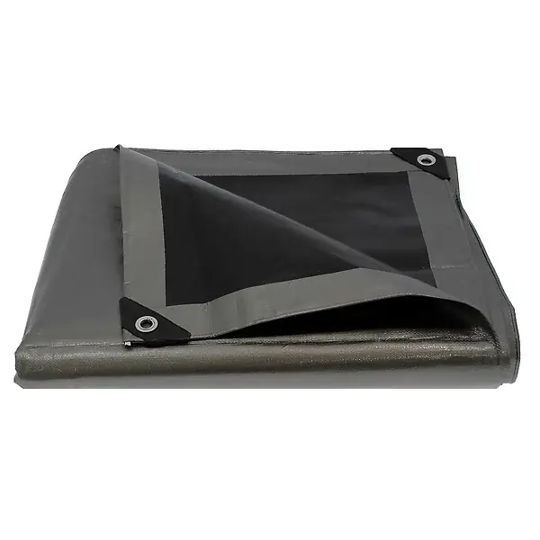 Vente Flash Bâche de protection grise ultra résistante - 260 g/m² - 3 x 5 mètres GT MARKET