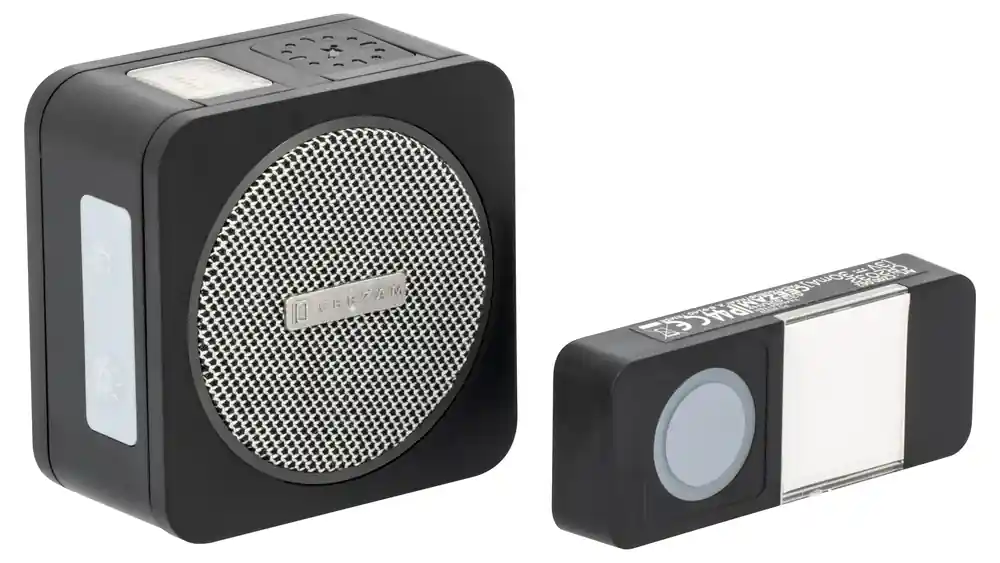 Acheter En Ligne Sonnette sans fil 150m à pile Anthracite - CEEZAM