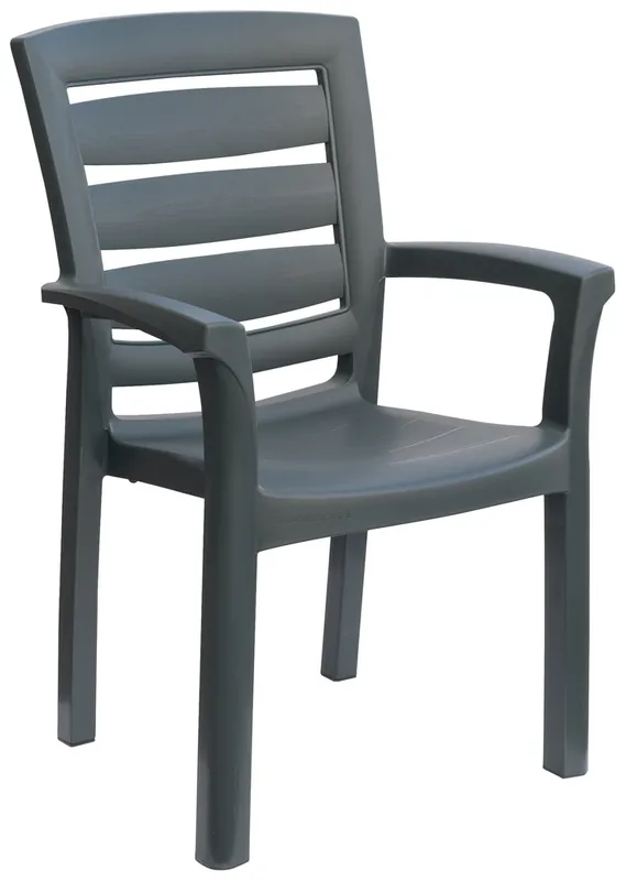Prix Cassé Fauteuil de jardin AMAZON polypropylène anthracite - GRANDSOLEIL