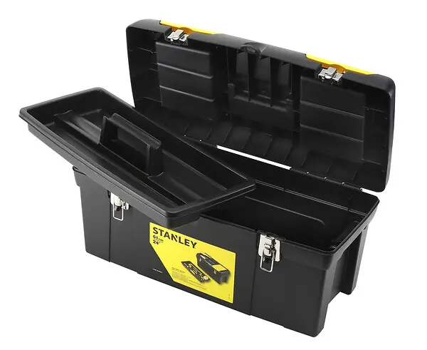 Boite à outils 60cm - Polypropylène - SERIEPRO - Noir et Jaune STANLEY Pas Cher