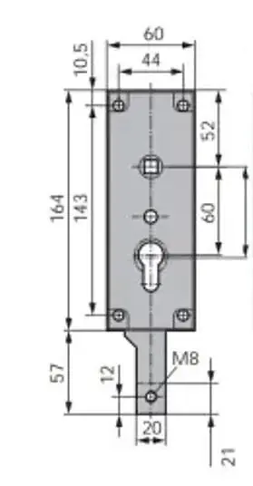 Serrure de garage verouillage bas avec ressort épaisseur 18mm - WSS - 16500000010 Achat Immédiat