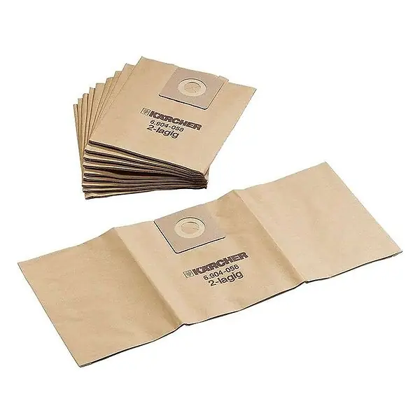 Expédition Rapide Lot de 5 sacs filtres papier 2 couches L KARCHER 6.904-259.0 pour NT 35/1 KARCHER PRO