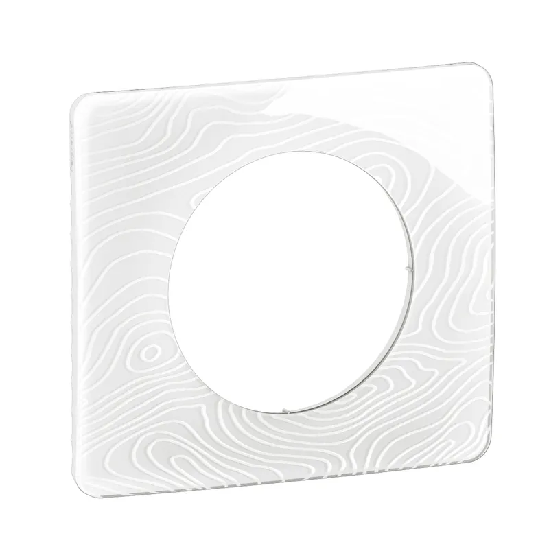 Remise Plaque de finition 1 poste blanc relief - Céliane LEGRAND
