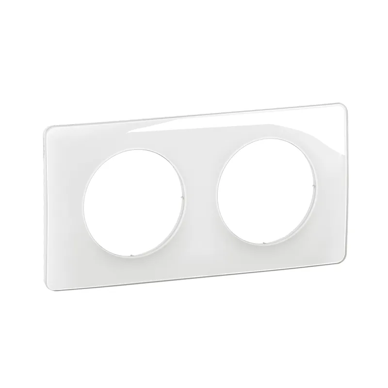 Prix Cassé Plaque de finition 2 postes blanc - Céliane LEGRAND
