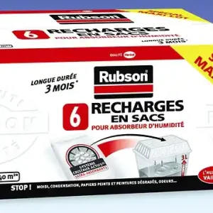 Prix Réduit Recharge absorbeur humidité CLASSIC - Cristaux - Lot 6 RUBSON