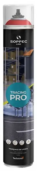 Peinture de marquage au sol TRACING® PRO système PureSPRAY rouge RAL 3020 aérosol 750ml - SOPPEC - 152004O Achat Immédiat