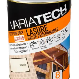 Lasure haute performance incolore - 5L VARIATECH Bon Marché