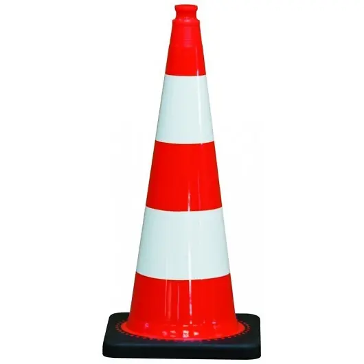 Expédié Aujourd'hui Cône plastique fluo 75cm pvc pied caoutchouc 3,500 kg TALIAPLAST