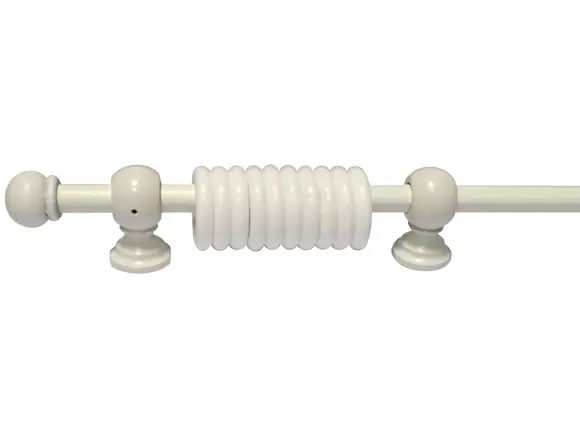 Kit tringle à rideau 1 m diam 11 mm Finition laqué blanc - MOBOIS Prix Promo