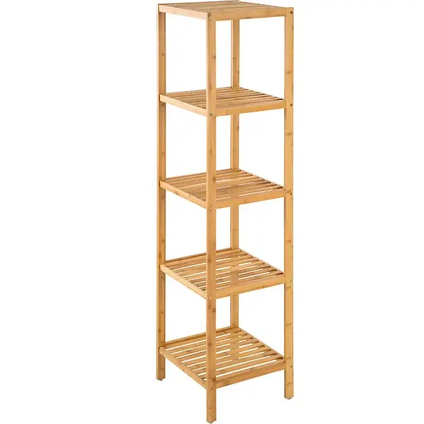 Prix Choc Étagère en Bambou 5 niveaux 33x33x141cm marron TECTAKE