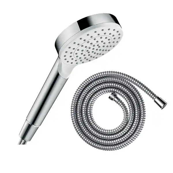 Pommeau de douche Crometta + Flexible Metaflex 160 cm chromé HANSGROHE Livraison Express
