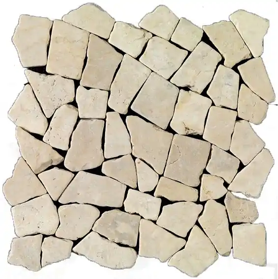 Galets blancs Palladiana sur plaque 30 x 30 cm Nouvel Arrivage